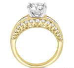 Load image into Gallery viewer, 1 1/2 Ctw Diamond Semi-Mount Engagement Ring in 14K Yellow and White Gold
