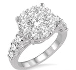 Load image into Gallery viewer, 2 Ctw Round Diamond Lovebright Ring in 14K White Gold