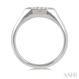 1/5 Ctw Marquise Shape Lovebright Round Cut Diamond Ring in 14K White Gold