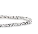 Load image into Gallery viewer, 1 Ctw Square Shape Round Cut Diamond Tennis Bracelet in 14K White Gold