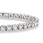 Load image into Gallery viewer, 3 Ctw Square Shape Round Cut Diamond Tennis Bracelet in 14K White Gold