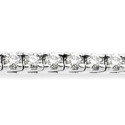 3 Ctw Square Shape Round Cut Diamond Tennis Bracelet in 14K White Gold
