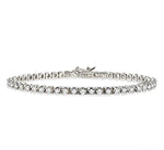 Load image into Gallery viewer, 4 Ctw Square Shape Round Cut Diamond Tennis Bracelet in 14K White gold
