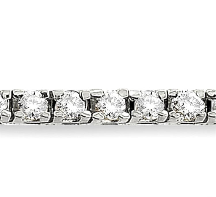 4 Ctw Square Shape Round Cut Diamond Tennis Bracelet in 14K White gold