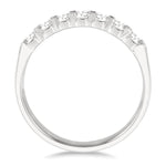 Load image into Gallery viewer, 1/2 Ctw 7 Stone Round Cut Diamond Wedding Band in 14K White Gold