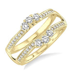 Load image into Gallery viewer, 1/2 Ctw Round Cut Diamond Insert Ring in 14K Yellow Gold.