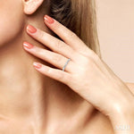 Load image into Gallery viewer, 1/10 Ctw Baguette &amp; Round Cut Diamond Stackable Band in 14K White Gold