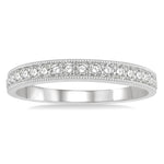 Load image into Gallery viewer, 1/3 Ctw Round Cut Diamond Wedding Band in 14K White Gold