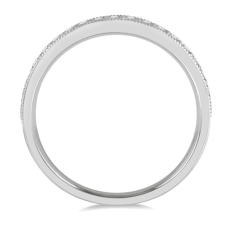 1/3 Ctw Round Cut Diamond Wedding Band in 14K White Gold