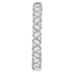 Load image into Gallery viewer, 2 Ctw Zigzag Baguette and Round Cut Diamond Hoop Earring in 14K White Gold