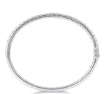 Load image into Gallery viewer, 3 Ctw Round Cut Diamond Bangle in 14K White Gold