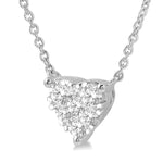 Load image into Gallery viewer, 1/4 Ctw Lovebright Diamond Heart Pendant With Chain in 14K White Gold