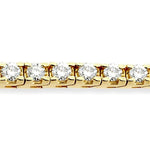 Load image into Gallery viewer, 3 Ctw Square Shape Round Cut Diamond Tennis Bracelet in 14K Yellow Gold