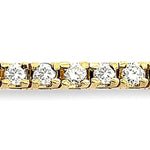 Load image into Gallery viewer, 4 Ctw Square Shape Round Cut Diamond Tennis Bracelet in 14K Yellow Gold