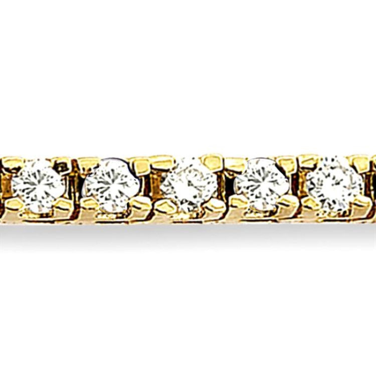 4 Ctw Square Shape Round Cut Diamond Tennis Bracelet in 14K Yellow Gold