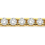 Load image into Gallery viewer, 6 Ctw Square Shape Round Cut Diamond Tennis Bracelet in 14K Yellow Gold