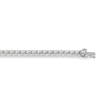 Load image into Gallery viewer, 3 Ctw Round Cut Diamond Tennis Tulip Bracelet in 14K White Gold