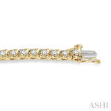 5 Ctw Round Cut Diamond Tennis Tulip Bracelet in 14K Yellow Gold