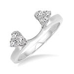 Load image into Gallery viewer, 1/8 Ctw Round Cut Diamond Wrap Ring in 14K White Gold