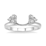 Load image into Gallery viewer, 1/8 Ctw Round Cut Diamond Wrap Ring in 14K White Gold