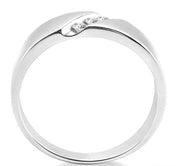 1/8 Ctw Round Cut Diamond Men's Band in 14K White Gold