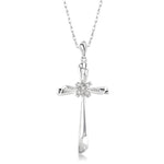 Load image into Gallery viewer, 1/20 Ctw Round Cut Diamond Pendant in 14K White Gold with Chain