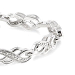 Load image into Gallery viewer, 1/20 Ctw Round Cut Diamond Bracelet in Sterling Silver