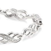 1/20 Ctw Round Cut Diamond Bracelet in Sterling Silver
