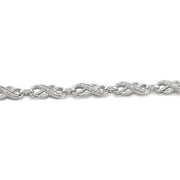 1/20 Ctw Round Cut Diamond Bracelet in Sterling Silver