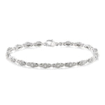 Load image into Gallery viewer, 1/6 Ctw Round Cut Diamond Bracelet in Sterling Silver