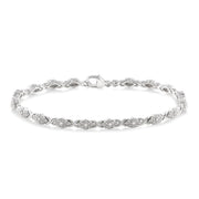 1/6 Ctw Round Cut Diamond Bracelet in Sterling Silver