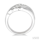 1/20 Ctw Round Cut Diamond Men's Ring in Sterling Silver