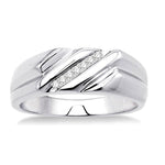 Load image into Gallery viewer, 1/20 Ctw Round Cut Diamond Men's Ring in Sterling Silver