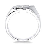Load image into Gallery viewer, 1/20 Ctw Round Cut Diamond Men's Ring in Sterling Silver