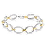 Load image into Gallery viewer, 1/20 Ctw Round Cut Diamond Bracelet in Sterling Silver
