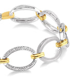 Load image into Gallery viewer, 1/20 Ctw Round Cut Diamond Bracelet in Sterling Silver