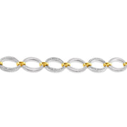 1/20 Ctw Round Cut Diamond Bracelet in Sterling Silver