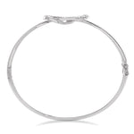 Load image into Gallery viewer, 1/20 Ctw Round Cut Diamond Bangle in Sterling Silver