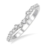 Load image into Gallery viewer, 3/8 Ctw Round Cut Diamond Wedding Band in 14K White Gold
