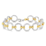 Load image into Gallery viewer, 1/10 Ctw Round Cut Diamond Circle Bracelet in Sterling Silver