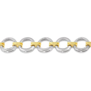 1/10 Ctw Round Cut Diamond Circle Bracelet in Sterling Silver