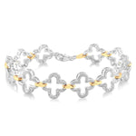Load image into Gallery viewer, 1/10 Ctw Round Cut Diamond Fashion Bracelet in Sterling Silver