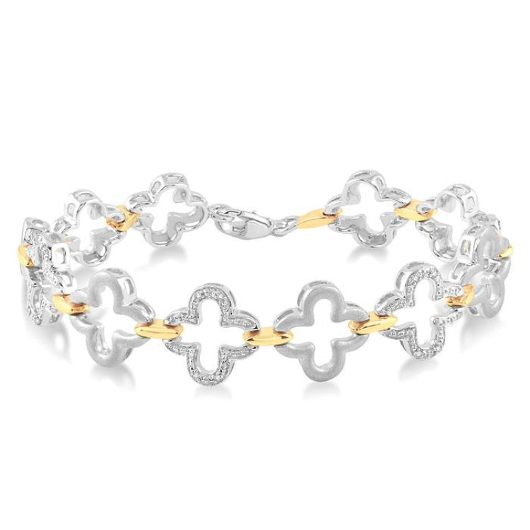 1/10 Ctw Round Cut Diamond Fashion Bracelet in Sterling Silver