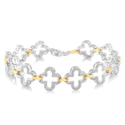 1/10 Ctw Round Cut Diamond Fashion Bracelet in Sterling Silver