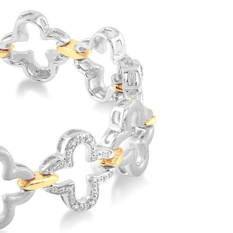 1/10 Ctw Round Cut Diamond Fashion Bracelet in Sterling Silver