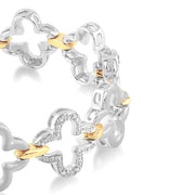 1/10 Ctw Round Cut Diamond Fashion Bracelet in Sterling Silver