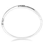 Load image into Gallery viewer, 1/6 Ctw Round Cut Diamond Bangle in Sterling Silver