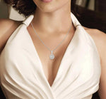 Load image into Gallery viewer, 1/3 Ctw Diamond Emotion Pendant in 14K White Gold with Chain