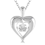 Load image into Gallery viewer, 1/20 Ctw Diamond Emotion Pendant in Sterling Silver with Chain