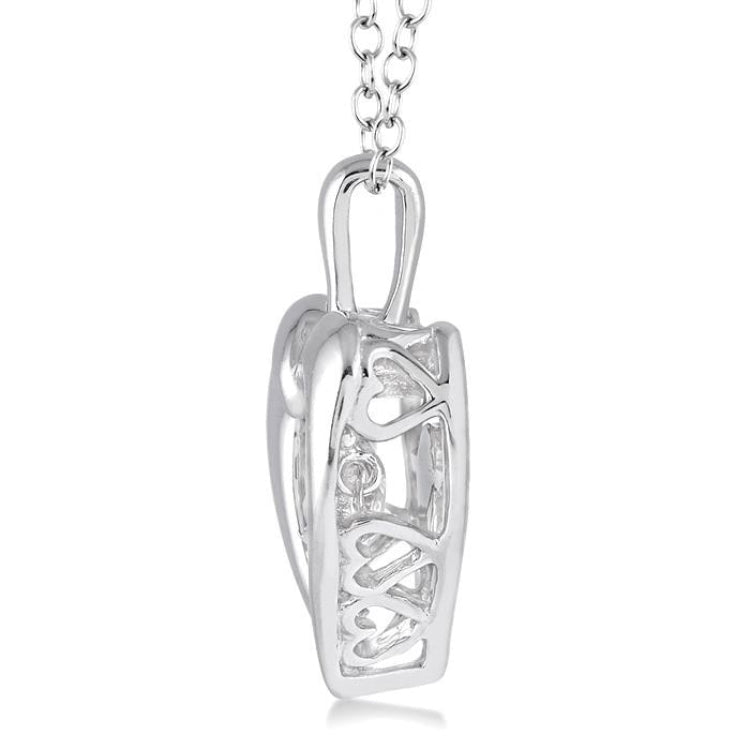 1/20 Ctw Diamond Emotion Pendant in Sterling Silver with Chain